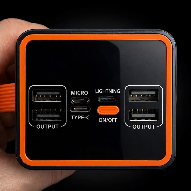 Оголошення MAXI 100,000 мАг з дисплеєм, 4×USB, Type-C, MicroUSB + ліхтарик Б/У