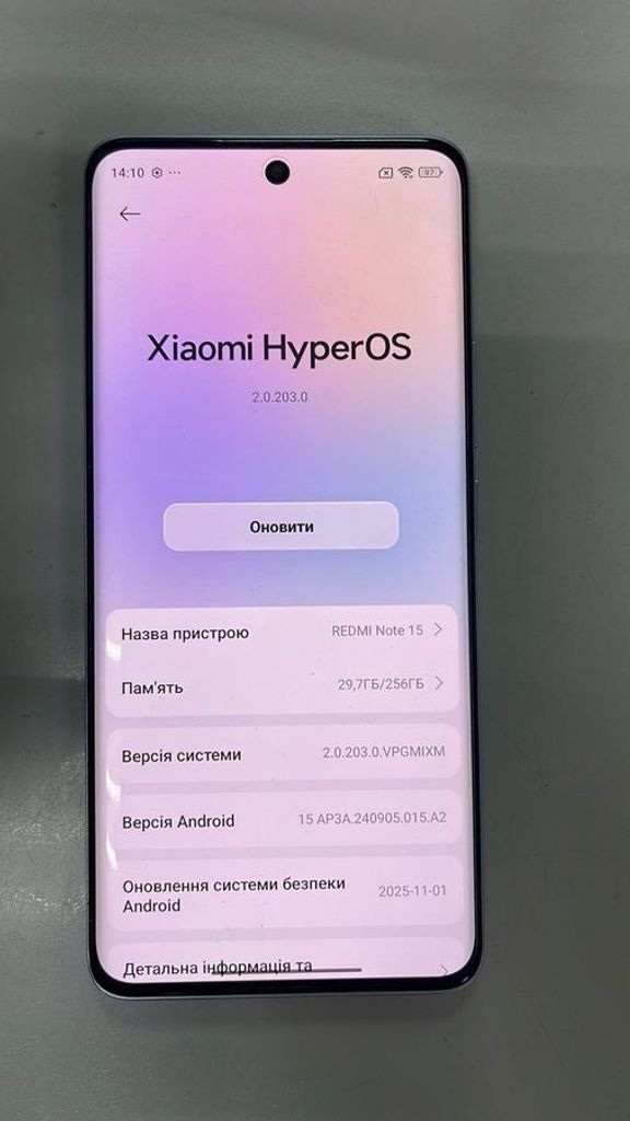 Оголошення Xiaomi Redmi Note 15 8/256GB Midnight Black Б/У