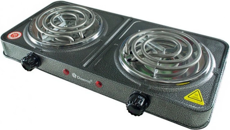 Електроплита спіральна на 2 конфорки Domotec MS-5802 Код:null. Зображення 4