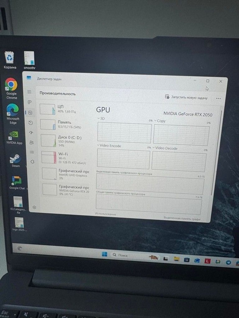 Дешиво Lenovo 15/core i5-12450hx ddr5/16gb ddr5/hdd *відсутній/ssd 480 gb/geforce rtx2050 4gb с ломбарда