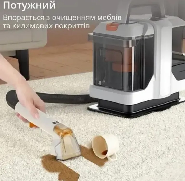 Компактний миючий пилосос для килимів, текстилю, меблів та автомобіля Код:null. Зображення 6