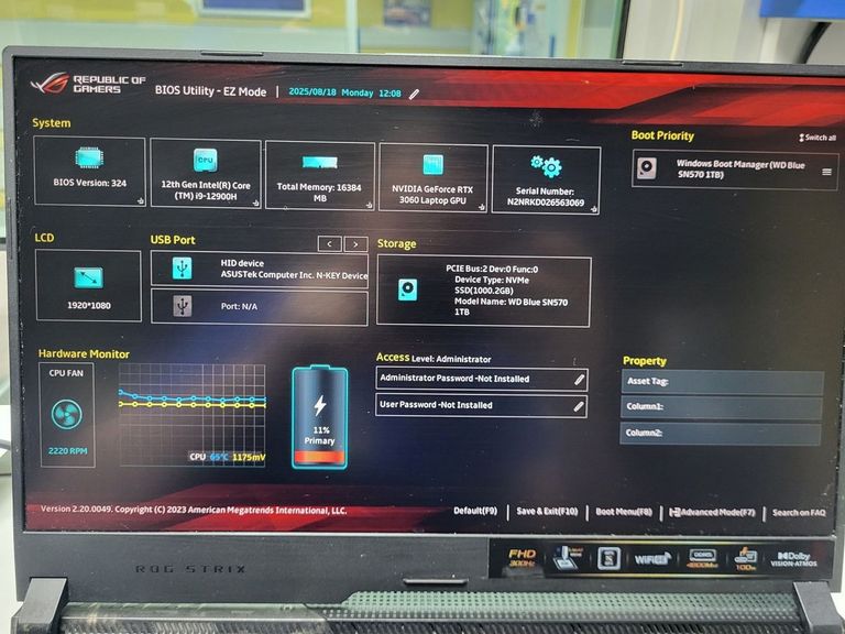 Asus core i7-11370h 3,3ghz/ ram16gb/ ssd512gb/ gf rtx3060 6gb/ 1920х1080 Код:01-200594041. Изображение 6