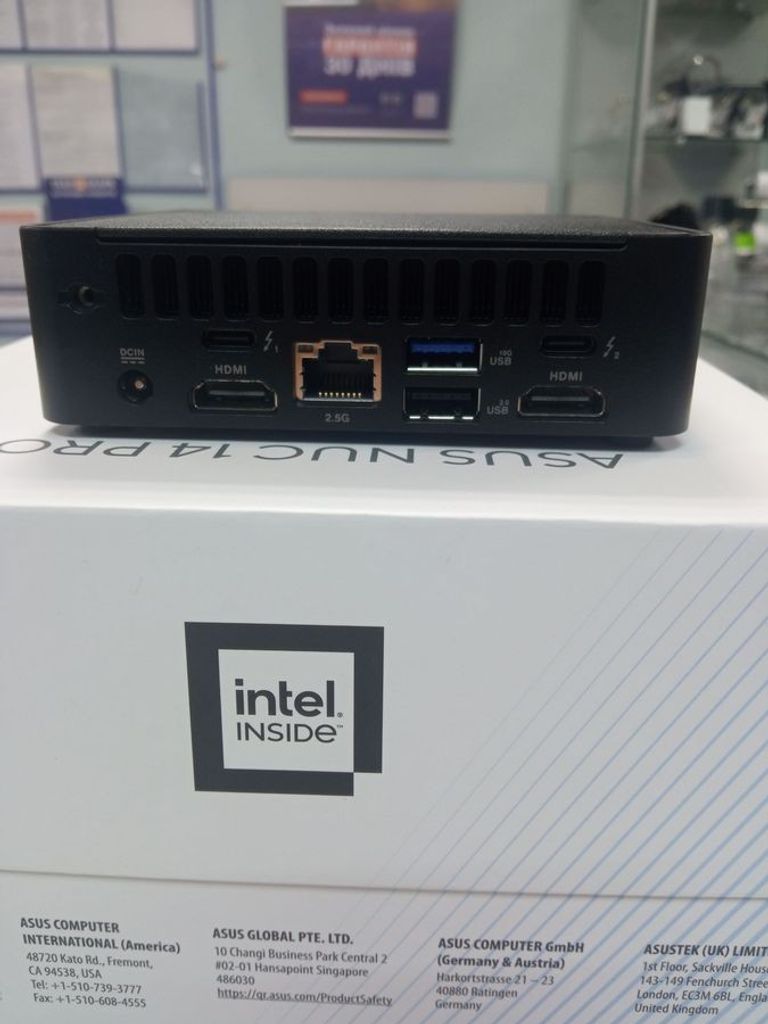 Объявление Asus nuc 14 pro/14rvk/ intel core 3 100u/16 gb ddr5/ssd 256 gb/інтегрован Б/У