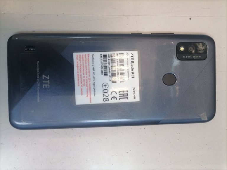 Объявление Zte Blade A51 2/32GB Blue Б/У
