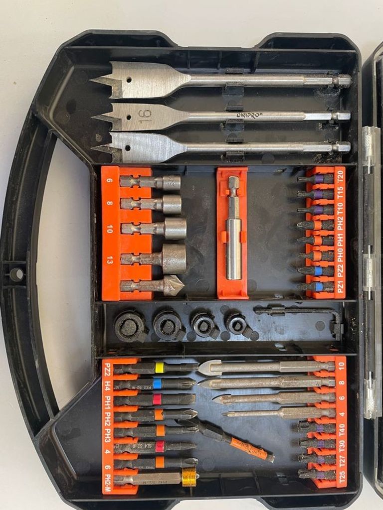 Dnipro-M impact 62 pcs набір біт та свердл, 62 шт. Код:01-200840965. Зображення 6