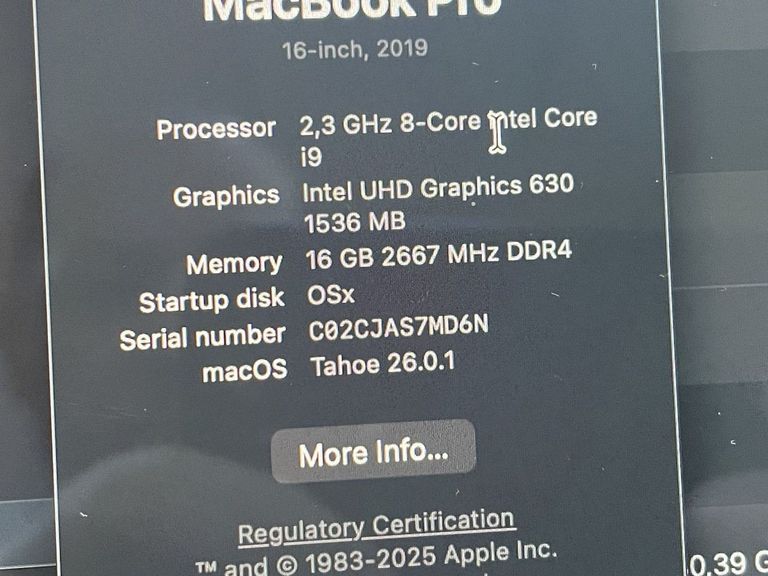 Купить Apple macbook pro 16" 2019 a2141 core i9 2,4ghz/ram16gb/ssd1tb/amd radeon pro 5500m 4gb Б/У