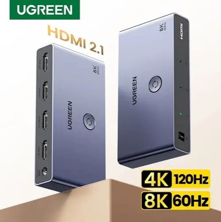 Купити HDMI 2.1 UGREEN CM624 сплітер HDMI Switch (3 in 1 out) 8K Ultra HD DRR HDR 3D Б/У
