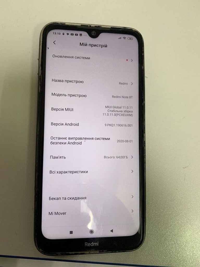 Оголошення Xiaomi Redmi Note 8T 4/64GB Blue Б/У