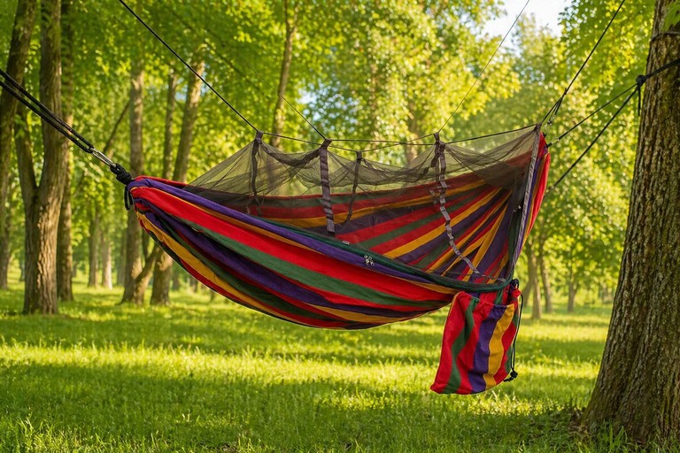 Купити Tourist hammock з москітною сіткою та чохлом 235х150 см Б/У