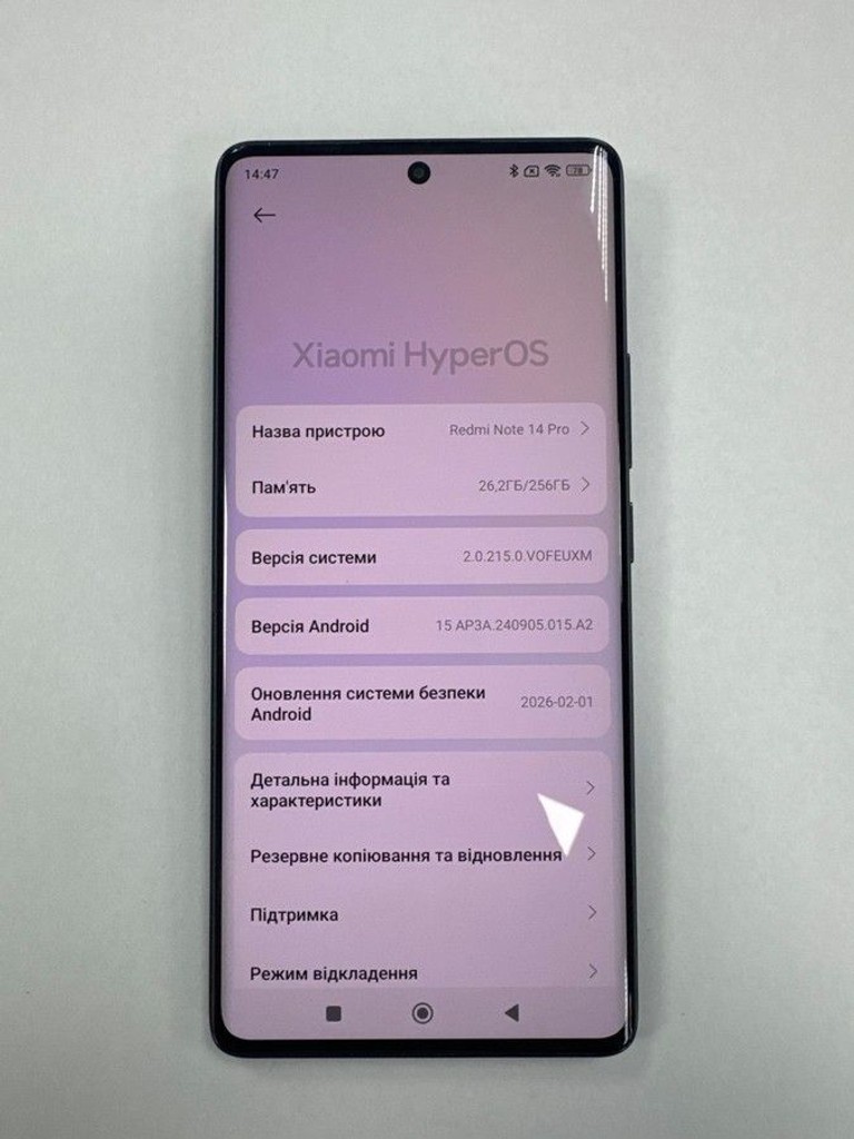 Оголошення Xiaomi redmi note 14 pro 8/256gb Б/У
