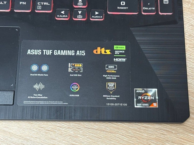 Asus 15/ryzen 5 7535hs ddr5/16gb ddr5/hdd *відсутній/ssd 512 gb/geforce rtx2050 4gb Код:01-201005070. Зображення 5