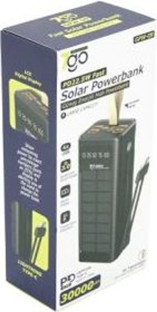 Оголошення 7GO 30000mAh, 22.5W, Solar, LCD Display Б/У