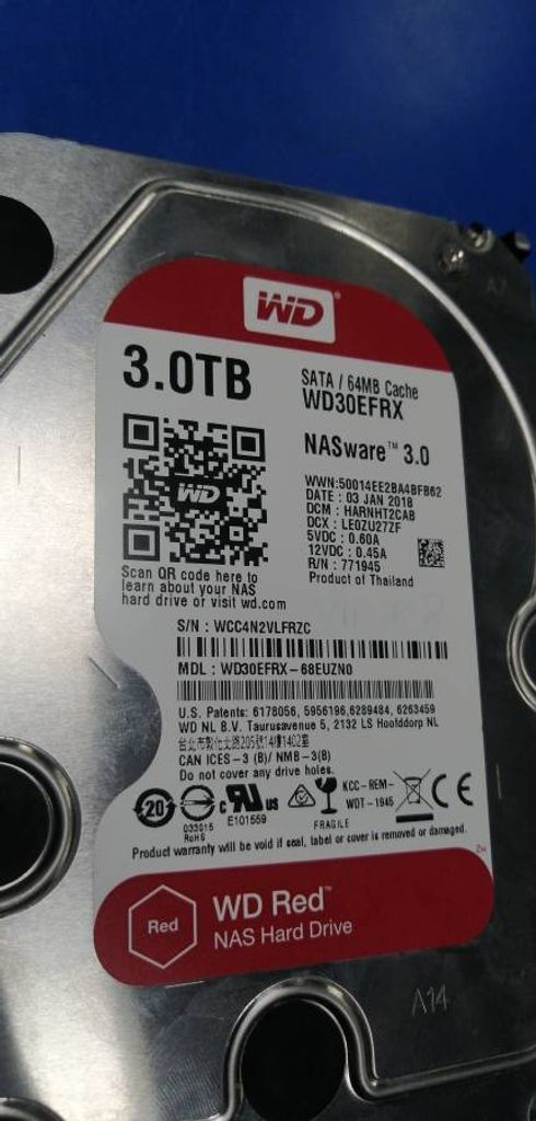 Оголошення Wd wd30efrx 3tb Б/У