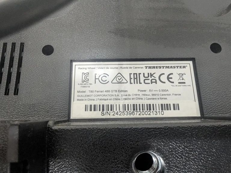 Thrustmaster T80 Ferrari 488 GTB Edition PC/PS4/PS5 Black (4160672) Код:null. Изображение 6