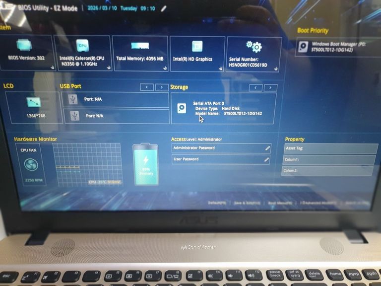 Объявление Asus 15/celeron n3350 ddr3/4gb ddr3/hdd 500 gb/ssd *відсутній/geforce 810m Б/У