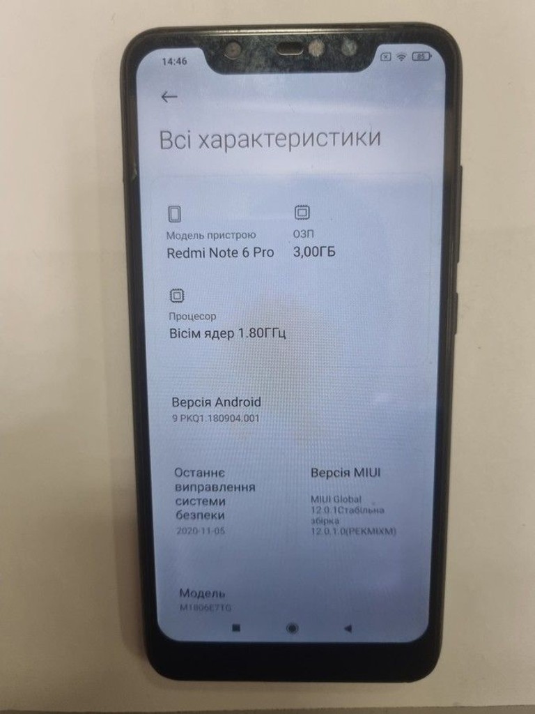 Оголошення Xiaomi Redmi Note 6 Pro 3/32GB Black Б/У