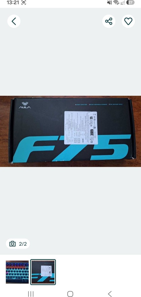 Оголошення Aula F75 Black (6948391202846) Б/У