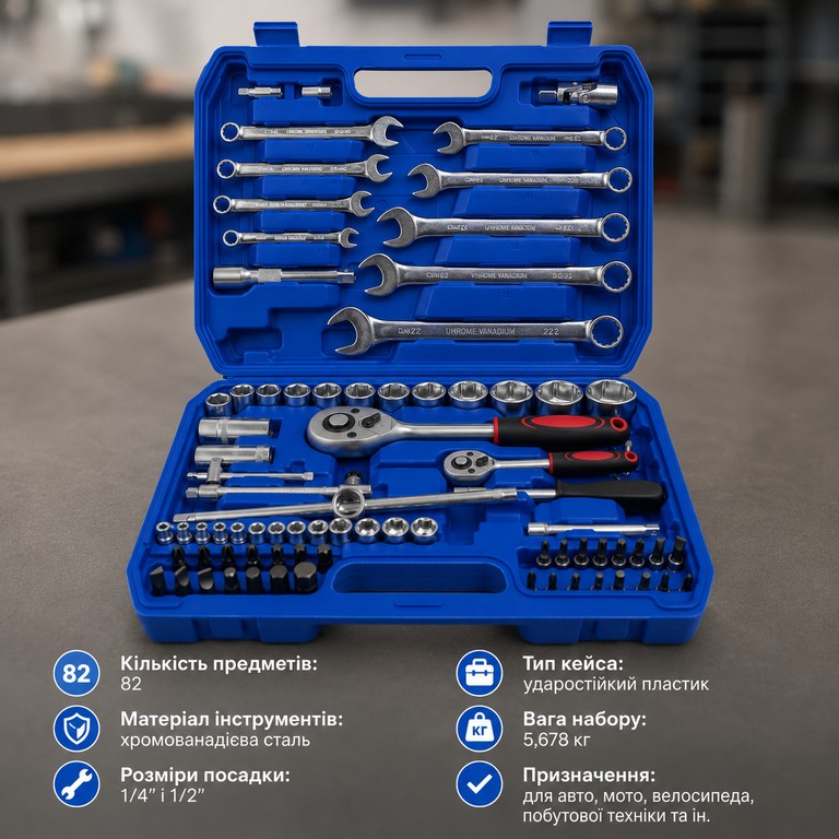 Купити Tool Set 82 предмет у кейсі Б/У