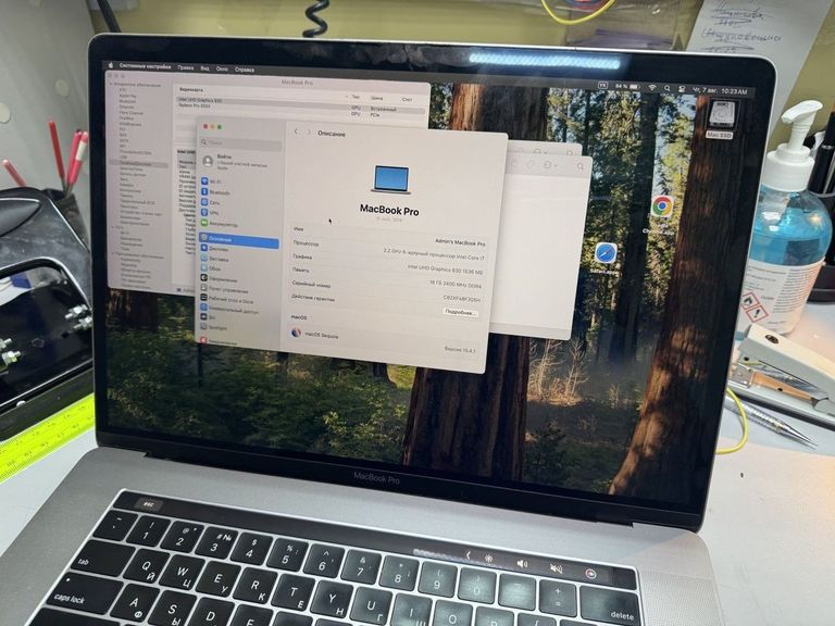 Купить Apple macbook pro/a1990/ core i7 2,2ghz/ ram16gb/ ssd256gb/ amd pro 555x 4gb/ retina, touch bar Б/У