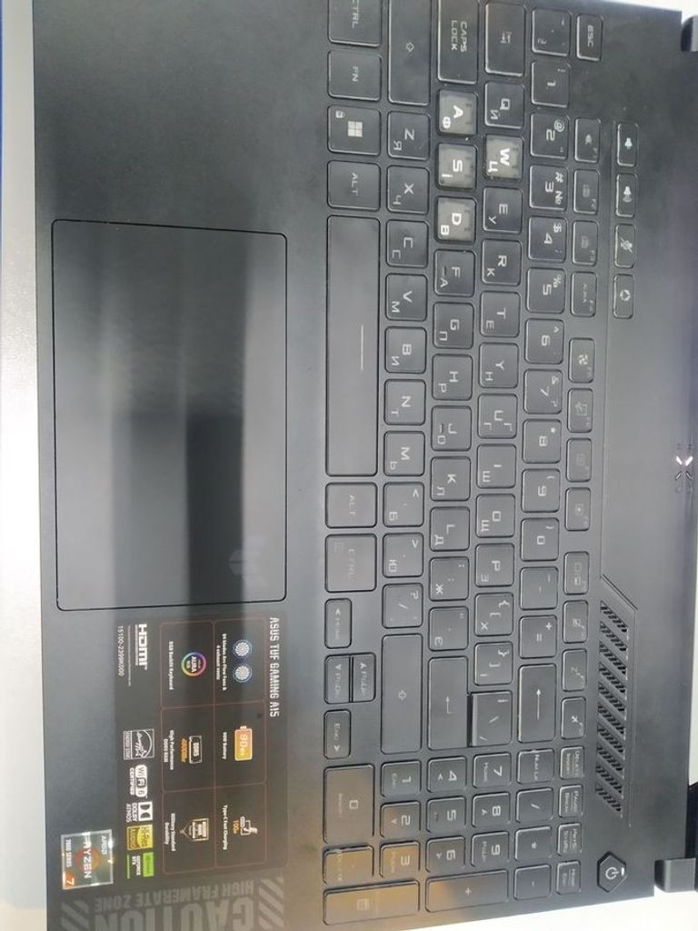 Объявление Asus 15/ryzen 7 7435hs ddr5/16gb ddr5/hdd *відсутній/ssd 512 gb/geforce rtx4050 6gb Б/У