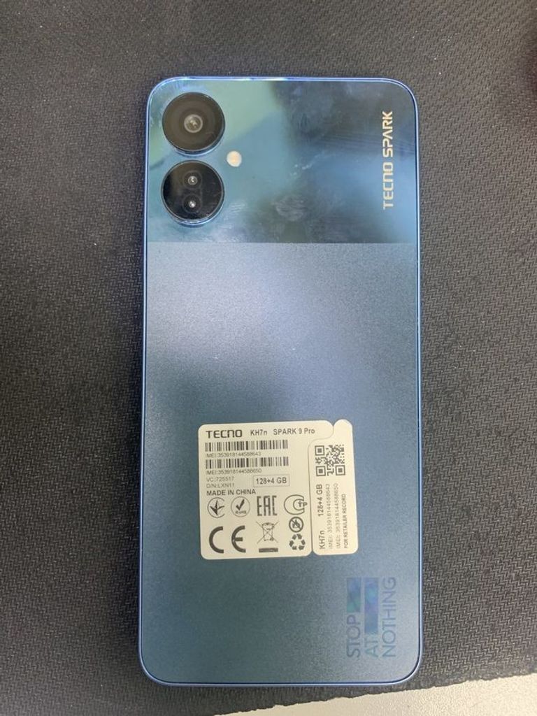 Объявление Tecno spark 9 pro kh7n 4/128gb Б/У