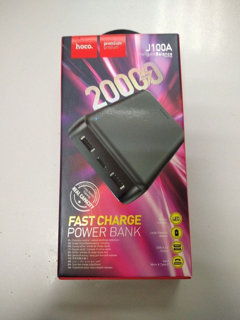 Купити Hoco J100A High-ranking 20000mAh 10.5W Black Б/У