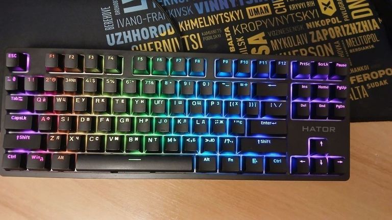 Дешево Hator Rockfall 2 Mecha TKL Orange Black (HTK-520) з ломбарду