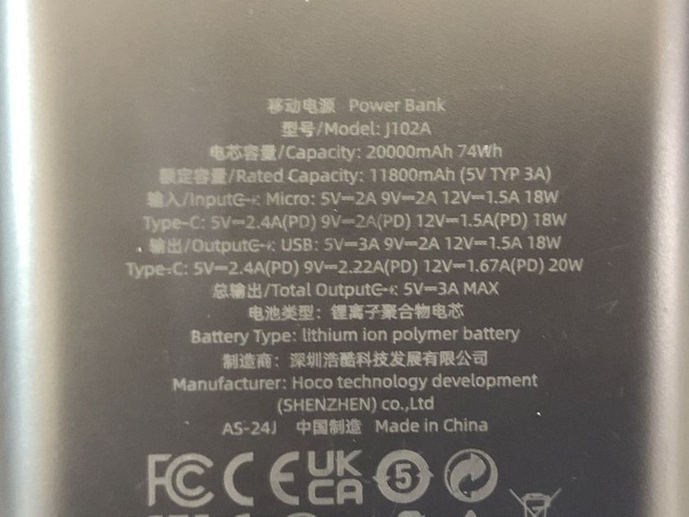 Дешево Hoco J102A Cool Figure 20000mAh 20W Black з ломбарду