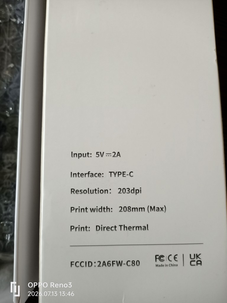 термопринтер C80 з Bluetooth, Код:null. Зображення 6