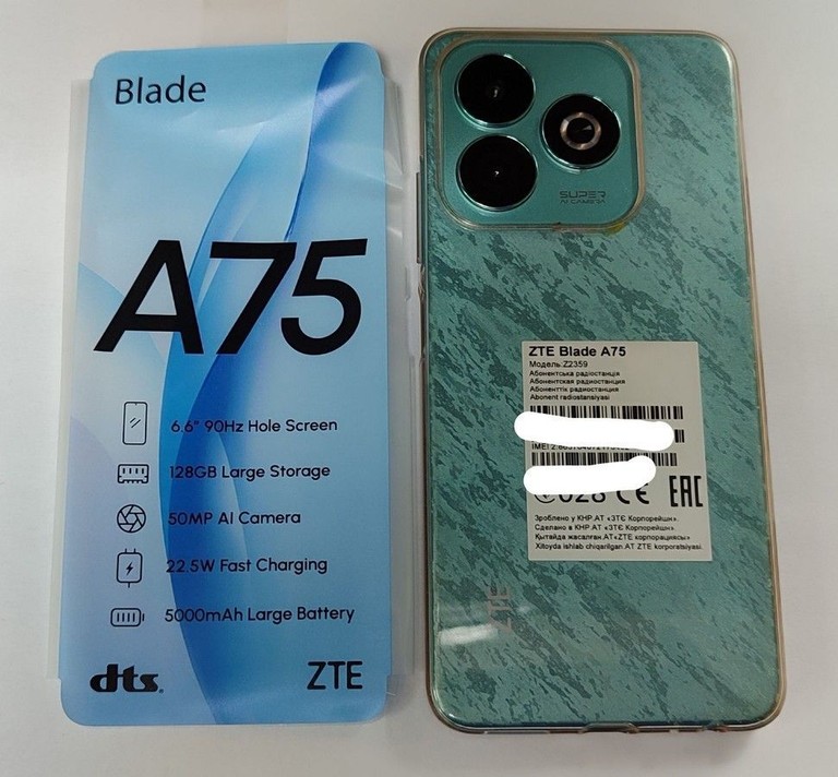 Объявление Zte Blade A75 4/128GB Black Б/У