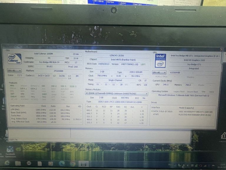 Lenovo 16/celeron 1000m ddr3/2gb ddr3/hdd 500 gb/*інтегрована Код:01-200590920. Изображение 5