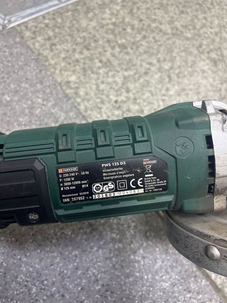 Parkside pws 125 d3 Код:01-200800263. Изображение 5