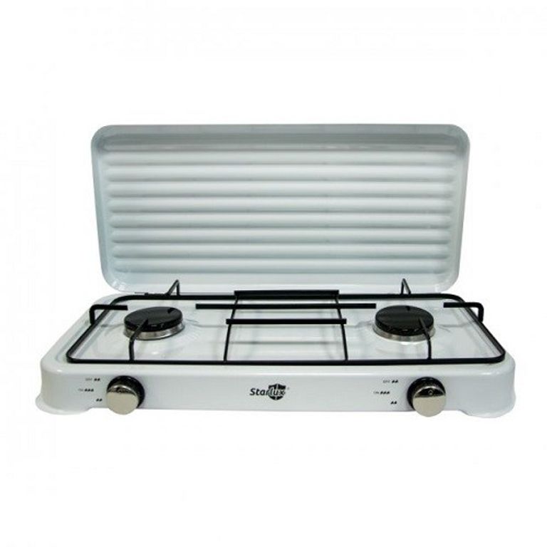Купить Настільна газова плита на 2 конфорки STARLUX SGS 6002 (біла) Б/У