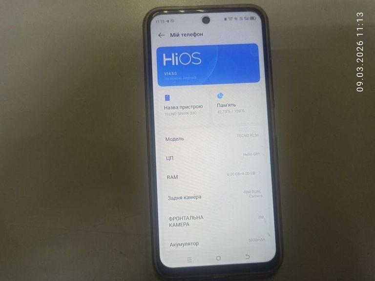 Купити Tecno spark 30c kl5n 6/128gb Б/У