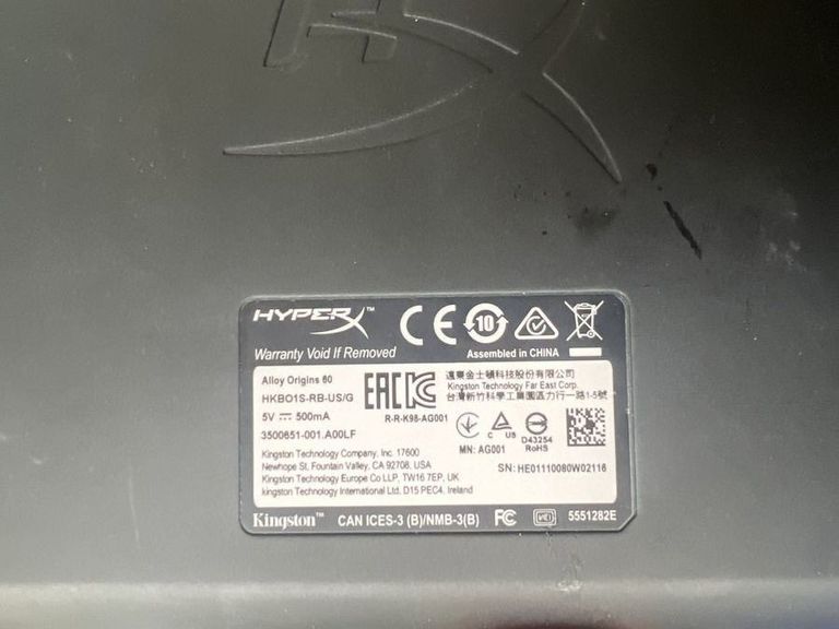 Оголошення Hyperx alloy origins 60 hx usb Б/У