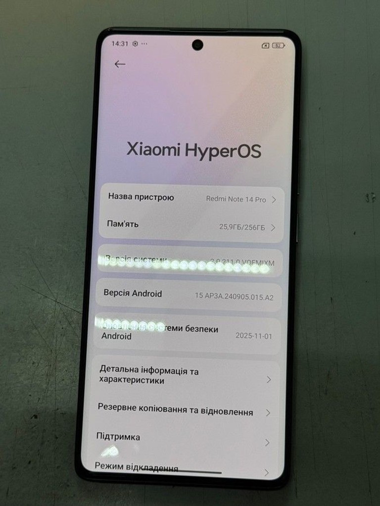 Оголошення Xiaomi redmi note 14 pro 8/256gb Б/У