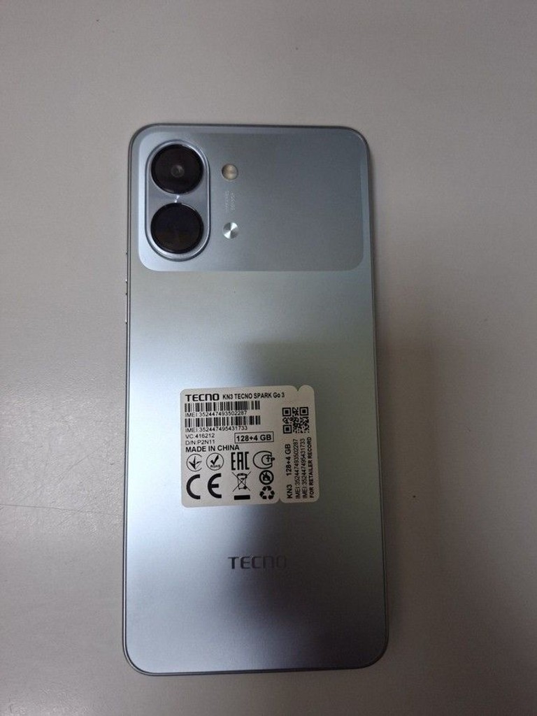 Объявление Tecno Spark Go 3 4/128GB Ink Black (4894947105272) Б/У