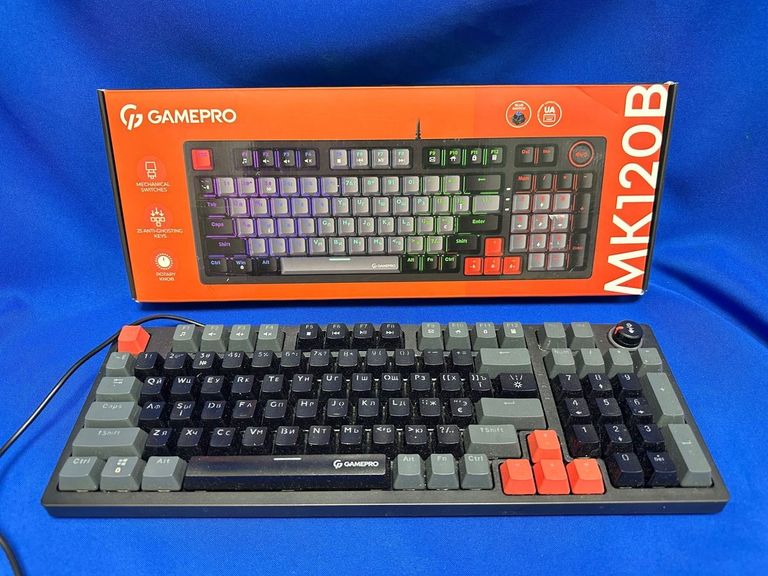 Купити Gamepro MK120 Blue Switches USB Black (MK120B) Б/У