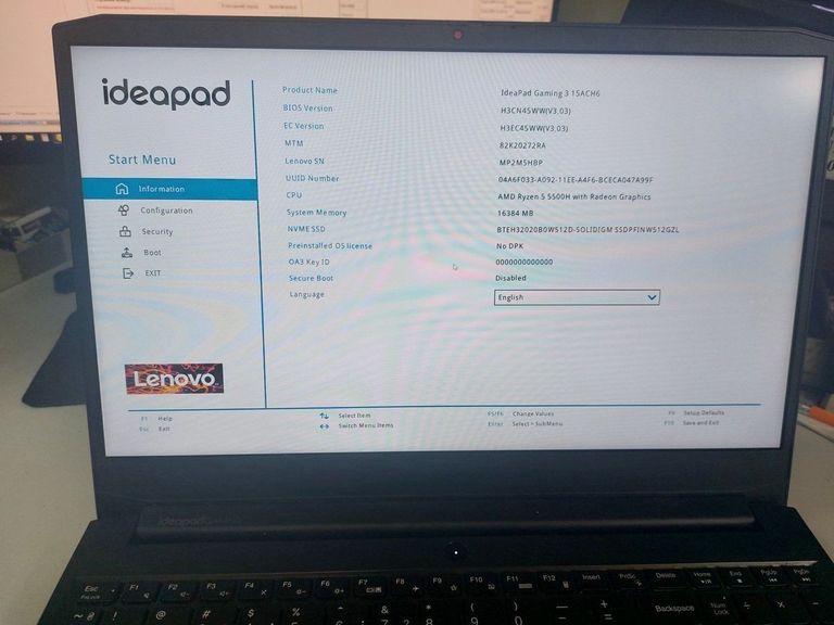 Дешиво Lenovo 15/ryzen 5 5500h ddr4/16gb ddr4/hdd *відсутній/ssd 512 gb/geforce rtx2050 4gb с ломбарда