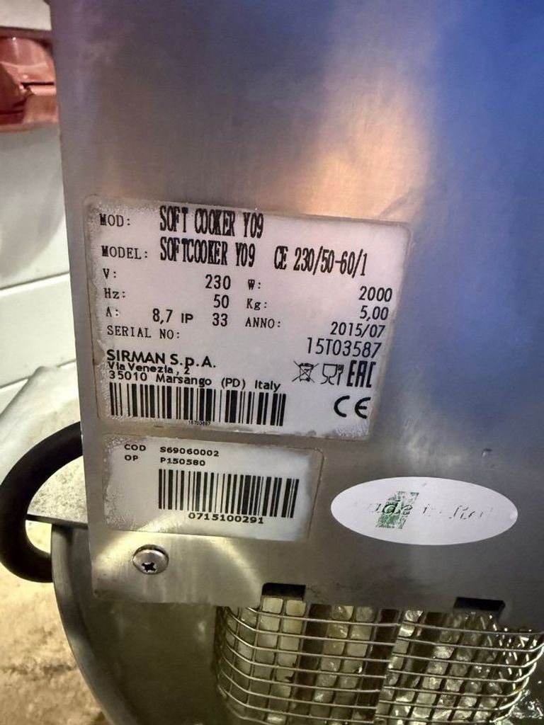 Sirman softcooker y09 (без гастро ємності) Код:01-200796432. Зображення 5