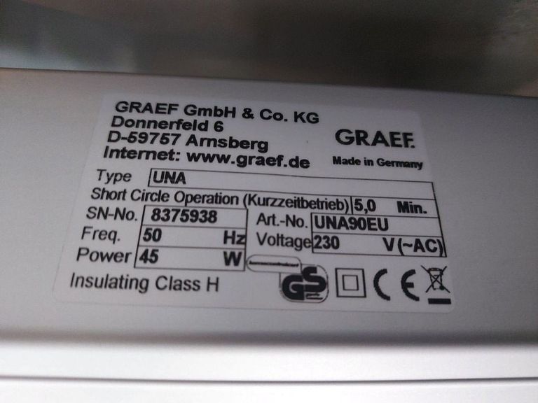 Объявление Graef UNA 9 Б/У