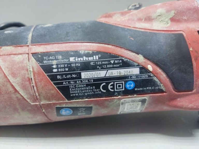 Einhell tc-ag 125/850 Код:01-200843949. Зображення 5