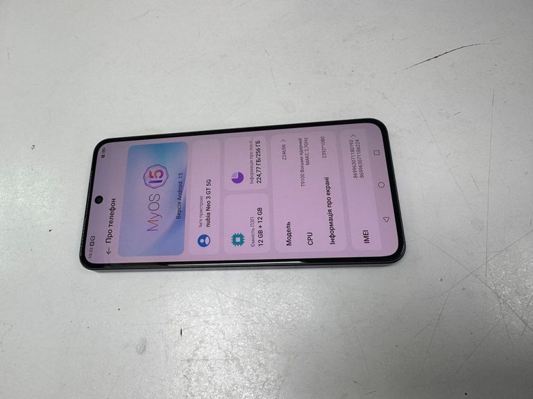 Дешево Zte Nubia Neo 3 GT 5G 12/256GB Gray з ломбарду