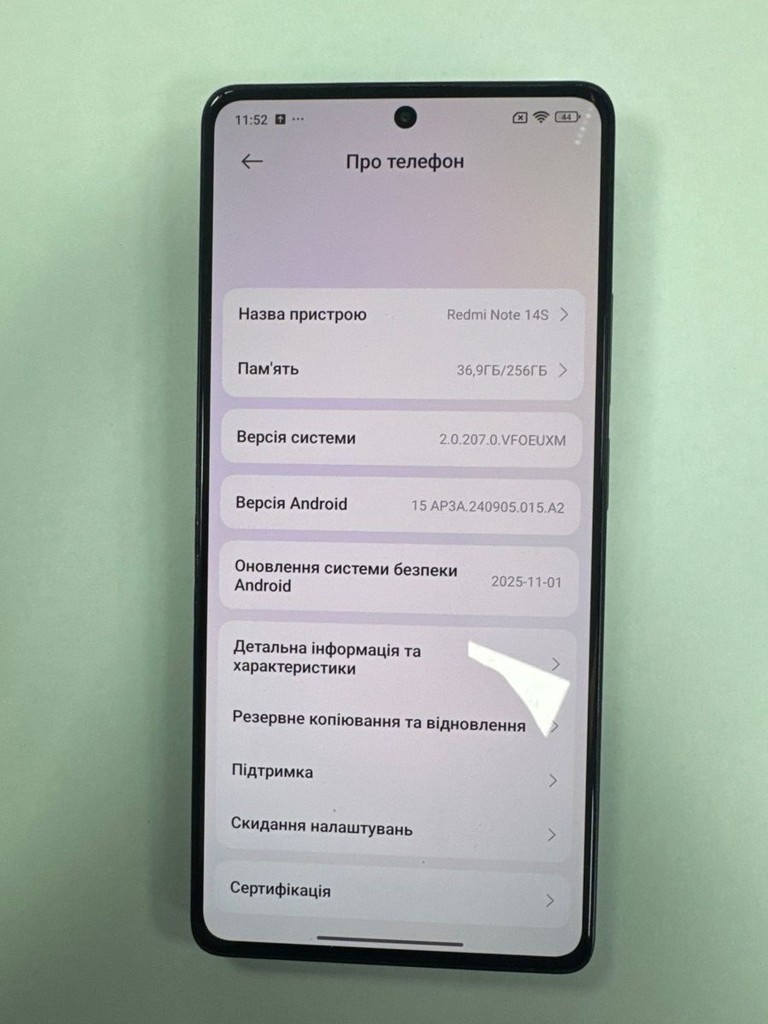 Оголошення Xiaomi redmi note 14s 8/256gb Б/У