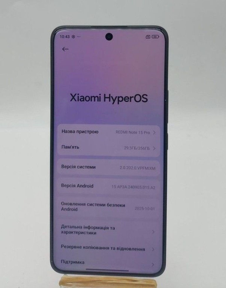 Дешево Xiaomi Redmi Note 15 Pro 4G 8/256GB Glacier Blue з ломбарду