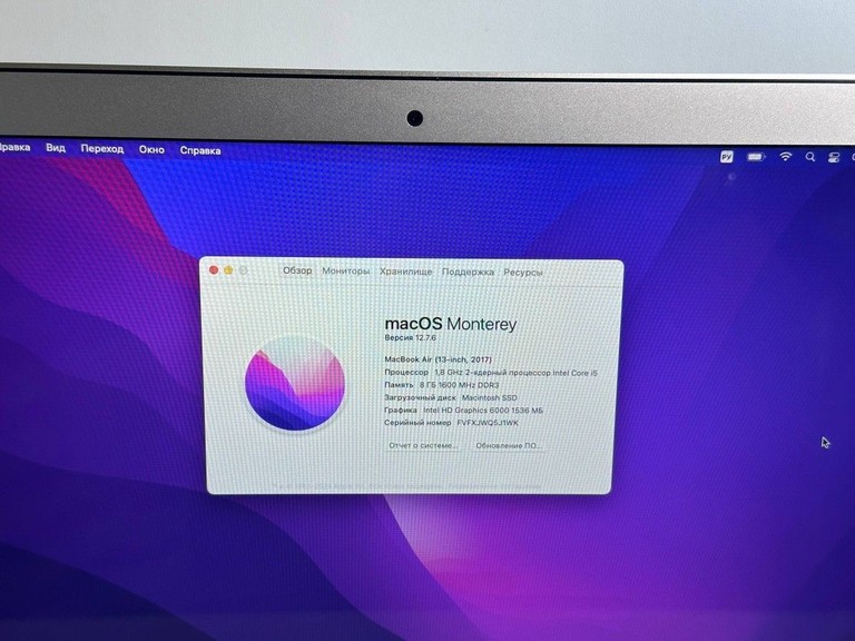 Дешево Apple macbook air a1466 2017 13,3" core i5 1,8ghz/ram8gb/ssd128gb/intel hd graphics 6000 з ломбарду