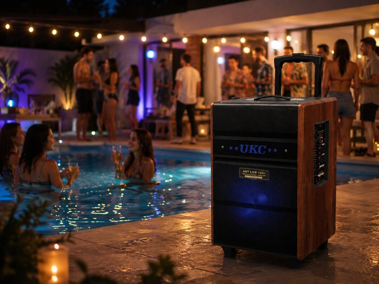 Портативна колонка Live 12 / Акумуляторна колонка 1200 Вт / Акустична система Код:null. Зображення 6