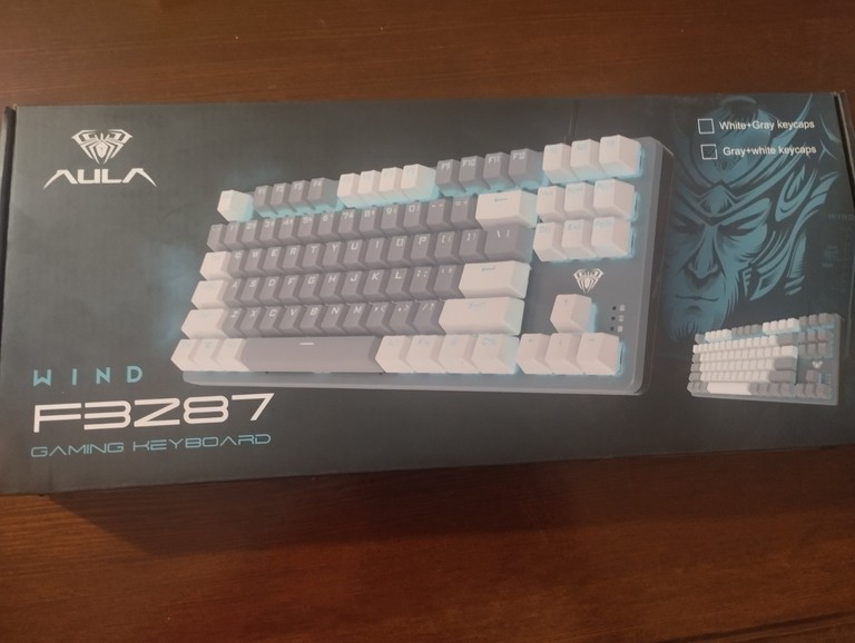 Купити Aula Wind F3287 Mechanical White/Grey KRGD Blue USB EN/UA (6948391240688) Б/У