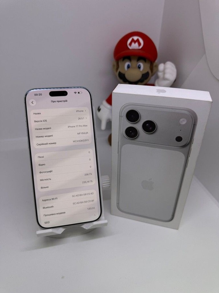 Оголошення Apple iPhone 17 Pro Max 256GB eSIM Silver (MFXG4) Б/У