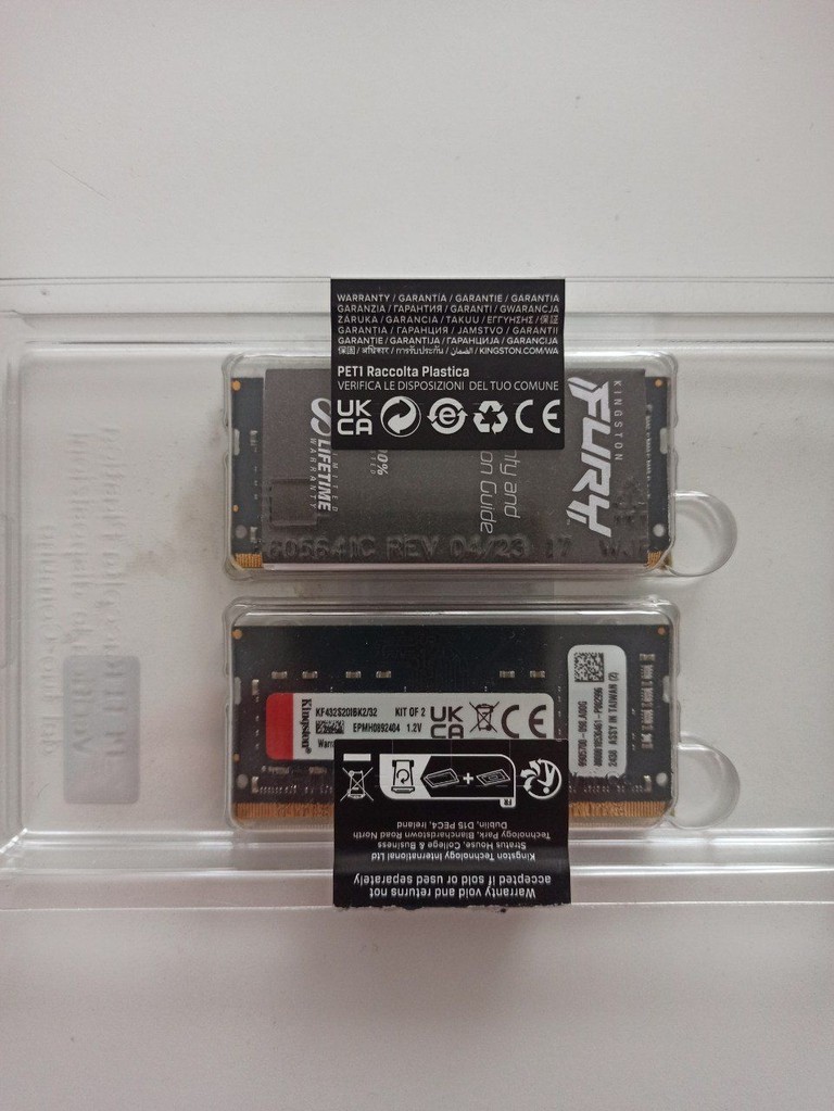 Оголошення Kingston fury 32 GB SO-DIMM DDR4 3200 MHz Impact (KF432S20IB/32) Б/У